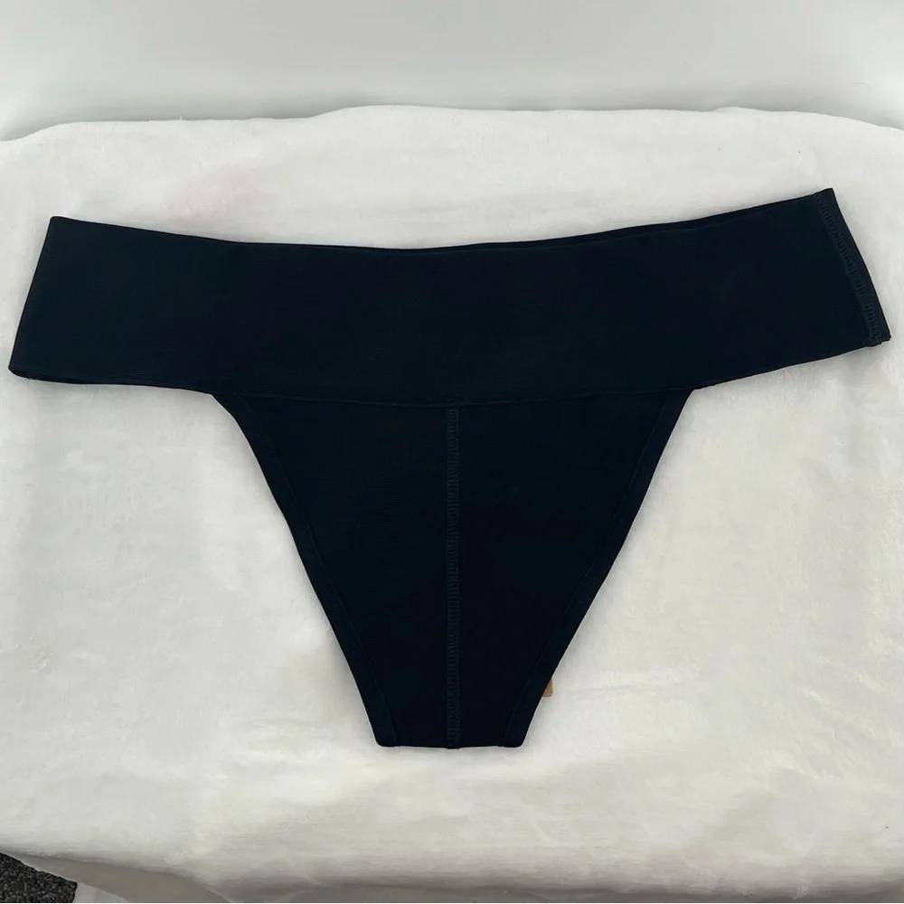 SKIMS Swim Knit NWT Onyx Cheeky Bikini Bottom 2x